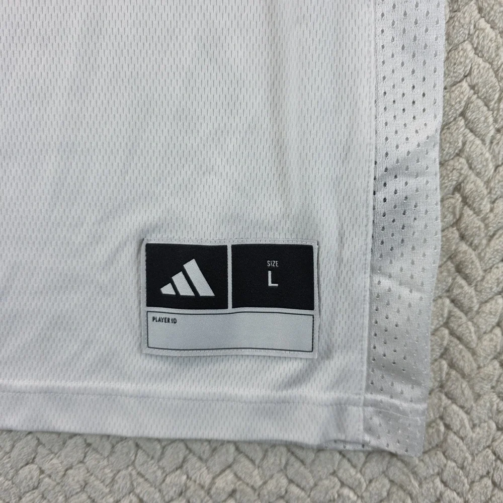 Adidas Kansas Jayhawks Sixth Man Band Basketball Jersey White Mens Large 6
